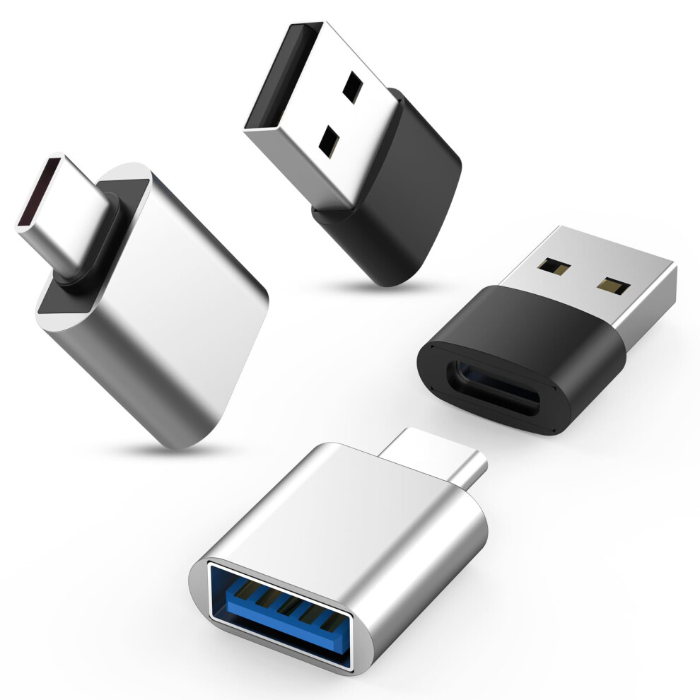 4Pack Usb C To Usb 3.0 Adapter(2Pack)& Usb 2.0 To Usb C Adapter(2Pack), 5Gbps Superspeed Data Transfer And Charge Usb Converter Compatible With Iphon 5004378708099