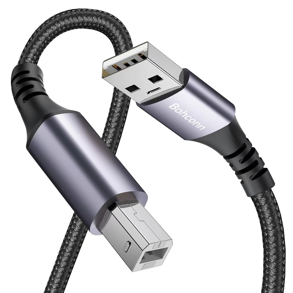 Bohconn Usb Printer Cable 5M,Usb 2.0 Type A Male To B Male Printer Sca 8786459982488