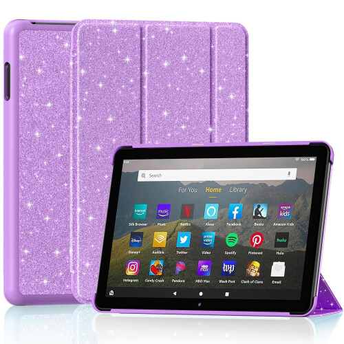 Smart Case [Auto Wake/Sleep], Please See Emerald for Compatibility - Glitter Purple