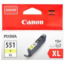 Canon Cli-551xl High Capacity Ink Cartridge, Yellow - CLI551Y XL