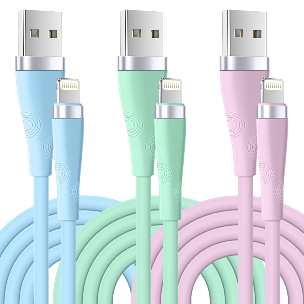 Yavud Iphone Charger Cable 3Pack 6Ft/1.8M, Mfi Certified Lightning Cab 8043730554643