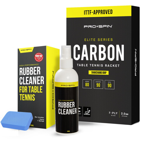 PRO-SPIN Ping Pong Paddle Bundle with Table Tennis Rubber Cleaner â“ Ca