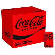 Coca-Cola Zero Sugar Soft Drink Cans, 24 x 330