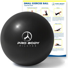 ProBody Pilates Small Exercise Ball, 9 Inch Mini Soft Yoga Ball for Stability, Barre, Fitness, Ab, Core, Physio and Physical Therapy at Home Gym & Of