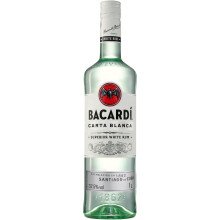 BACARDI Carta Blanca Superior White Rum - 1L / 100cl, 37.5% ABV - Iconic Caribbean Rum Perfect for Mixing and Cocktails