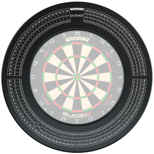 winmau WINMAU Outshot Design Dart Board Surround Ring - Black - Durable Backb