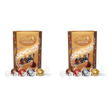 Lindt Lindor Assorted Chocolate Truffles Box, Mother's Day Chocolate Gift for Her, 337 g (Pack of 2)
