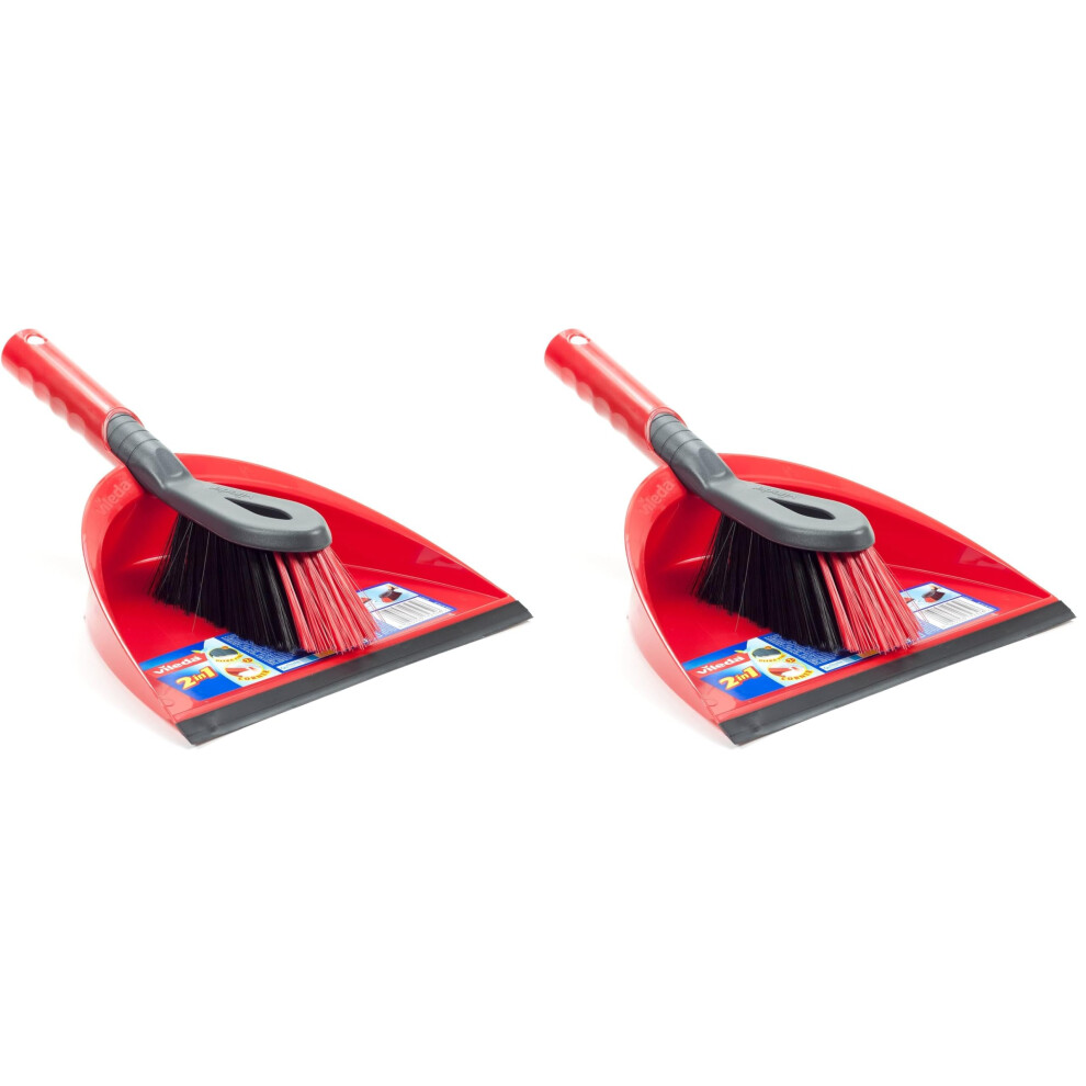 Vileda Dust Pan & Brush Set (Pack Of 2)