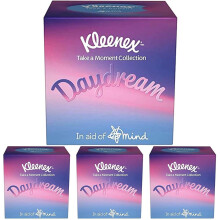 Kleenex Facial Tissues - Collection Cube - Single Box - in Aid of Mind (Pack of 4)