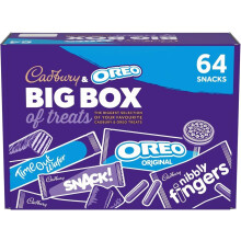Cadbury & OREO Big Box of Treats, 64 Assorted Chocolates and Snacks, 1618 g (Pack of 1)