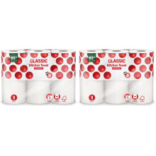 by Amazon Red Nose Day Classic Kitchen Roll, 3 Ply, 3 Rolls, 80 Sheets per Roll – on Behalf of Comic Relief (Pack of 2)