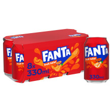Fanta Fruit Twist Soft Drink Cans, 8 x 330 mL