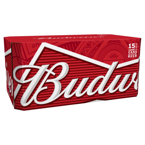 Budweiser Lager Beer Cans 15 x 440ml