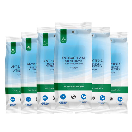 by Amazon Antibacterial Multipurpose Cleaning Wipes, fresh, 252