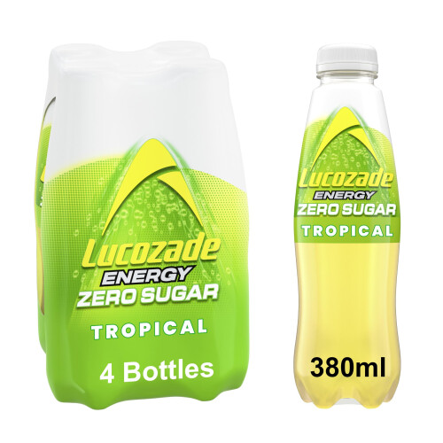 Lucozade Lucozade Energy Zero Tropical 4x380ml