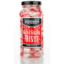 Original Old English Mints Retro Sweets Gift Jar by Berrymans Sweet Shop - Classic Sweets, Traditional Taste.