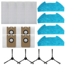 Kit de Cepillo Lateral con Bolsa para Polvo y Mopa con Filtro para Atrapar Partículas de Polvo para el Robot Aspirador Inalámbrico Redkey R10
