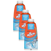 Mr Muscle Drain Foamer, Drain Cleaning Foam to Unblock & Eliminate Odour, 500 ml (Pack of 3)