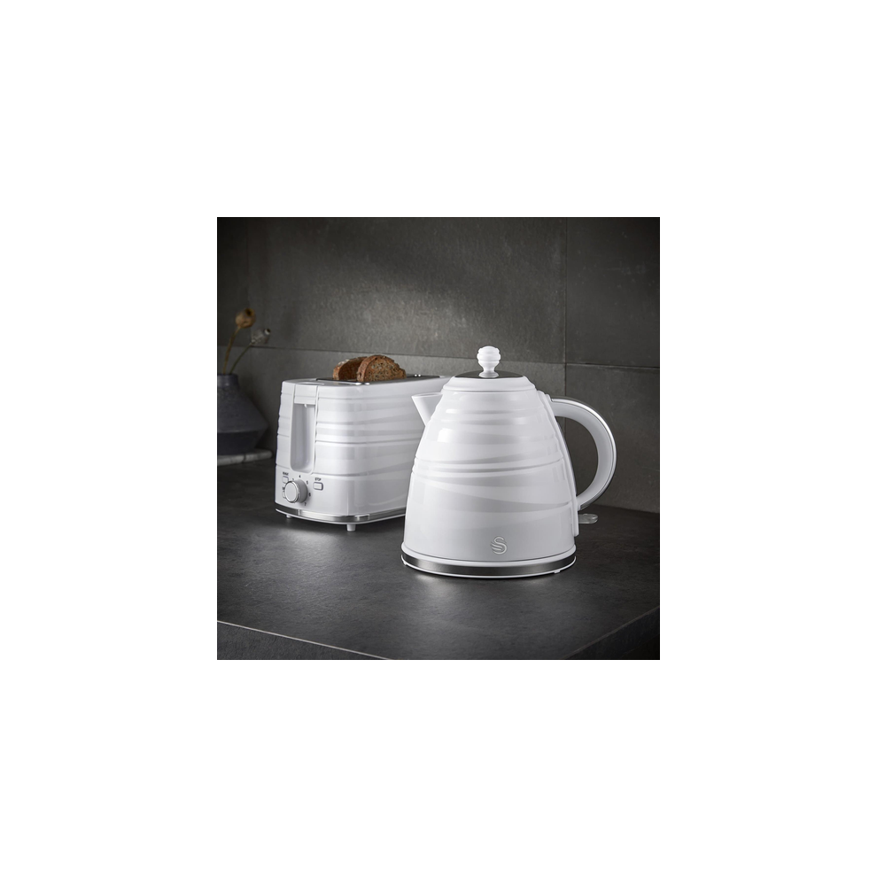 Swan Kettle & Toaster Set - Symphony Range In 2 Slice - 1.7L - 3Kw White