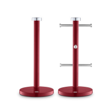 Swan Townhouse Towel Pole and 6 Mug Tree Set, Red SWKA18531RN