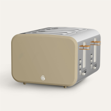 Swan 4 Slice Toaster - Nordic, 1500W, Oatmeal, ST14620OAT