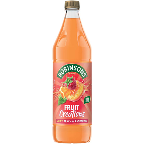 Robinsons Fruit Creations Real Fruit Squash, 1L, Peach and 2