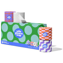 Who Gives A Crap – 100% Recycled, Twice as Long, Toilet Roll, Box of 8 (3-Ply, 360 Sheets) - Soft, Strong, Sustainable