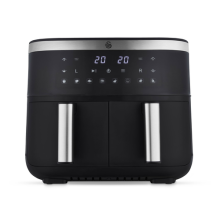 Dual Digital Air Fryer By Swan SD10518BLK - 7.6L 2850w Vortex in Black