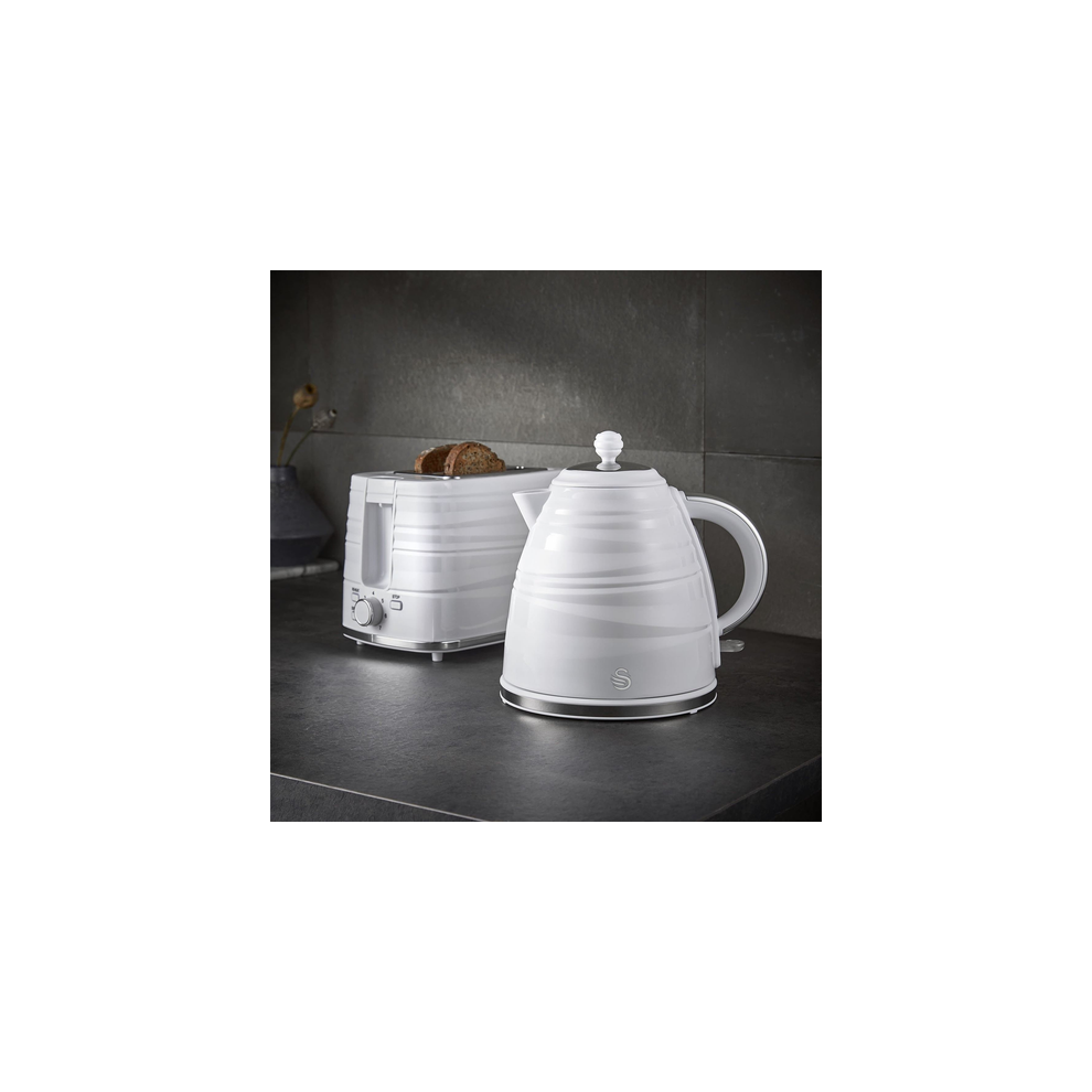 Swan Symphony Twin Pack - 1.7L Jug Kettle & 2 Slice Toaster White
