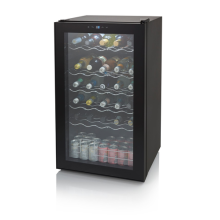Swan Bottle & Wine Cooler Fridge up to 34 in Black with Glass Door - SR12040BN