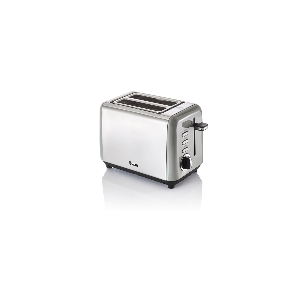 Swan St14015grn - Townhouse 2 Slice Toaster Grey