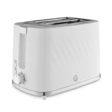 Swan 2 Slice Toaster ST14071WHT Windsor Range Textured in White
