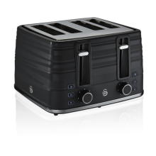 4 Slice Toaster by Swan ST31054BN Symphony Range in Black
