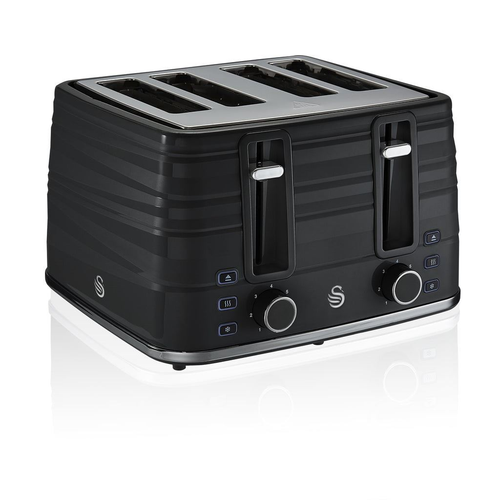 Swan 4 Slice Toaster by Swan ST31054BN Symphony Range in  Black
