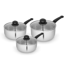 Swan Townhouse 3 Piece Stainless Steel Saucepan Set SWPS5025SS
