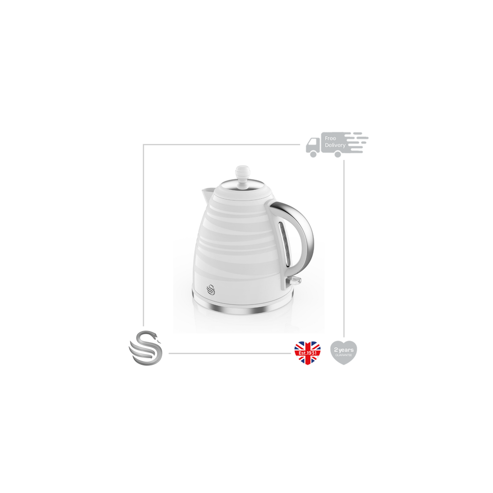 Swan Jug Kettle By Symphony Range 1.7L 3Kw Sk31050wn Rapid Boil In White