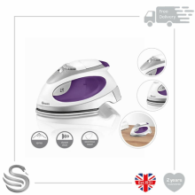 Swan SI3070N Travel Iron with Pouch, Variable Temperature Control, 900W, Purple