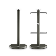 Swan Townhouse Towel Pole and 6 Mug Tree Set, Graphite Grey SWKA18531GRP