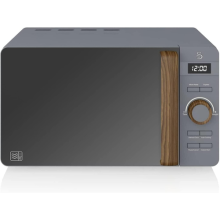Swan Digital Microwave in Grey SM22036LGRYN - 20L - 800w Nordic Range