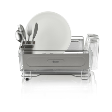 Swan Chrome Dish Rack Rust Resistant Dish Drainer with Anti Slip Feet &Drip Tray