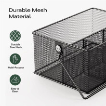 Besteck-Aufbewahrungskorb mit 4 FäChern, Mesh-Besteckhalter, Organizer, Perfekt für Zuhause, KüChe, Party, Camping