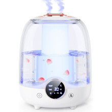 Luftbefeuchter Fürs Schlafzimmer, 3-Liter-Tank für 30 Stunden 20 DB Leise Nebelzeit, Doppeldüsen, LED-Leuchten, für Baby- und Große Räume