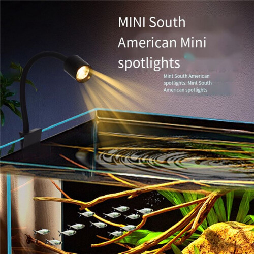 Aquarium Rotating Small Clip Light USB Light Clip Fish Tank Open Glass Container Soft Light 2