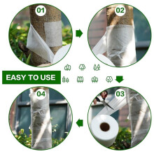 2 Rouleaux de 197 Pieds de Film Protecteur pour Arbre, Protection Antigel pour Tronc D'Arbre en Hiver, Bandage Respirant pour Tronc D'Arbre pour