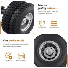 4 Pcs Rubber Tire with No Power Drive Shaft for 1/14 -RC Truck Car 770S 3363 FH16 Diy Parts Toys B