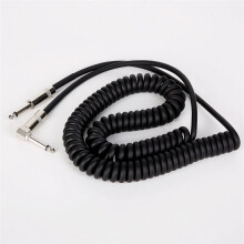 5M Opgerolde Instrumentkabel Recht/Hoek Anti-Ruis Lijn 6,35 mm Mannelijk Naar Mannelijk voor Gitaar/Bas Universele Kabel