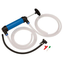Draper Dual Purpose Air and Fluid Transfer Pump | Syphon Fuel Transfer Hand Pump | Oil Extractor Pump Syringe | 01082, Blue