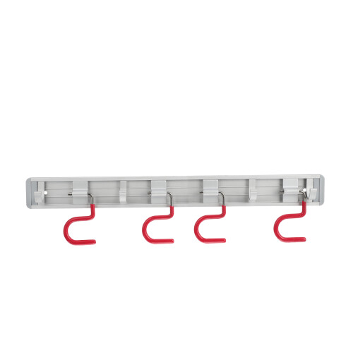 2Pcs Silver Mop Broom Holder Wall Mount Sundries Organizer Hooks