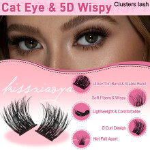 LYMYBETY 168Pcs Individual Eyelashes Kit, 0.10mm 56D 10-18mm Mixed Thin Band Wide Stem Lash Clusters with Lash Bond and Seal and Remover and Tweezers,