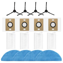 16PCS Replacement Kit for A30 Pro Robot Vacuum Cleaner Parts Side Brushes Filter Microfiber Mop Cloths Dust Bags